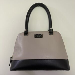 Kate Spade NY Domed Two Tone Leather Satchel‎ Handbag Purse